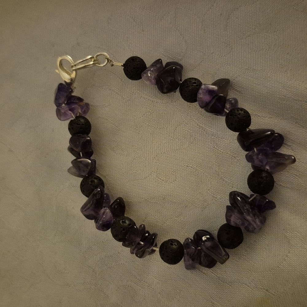 Double thread amethyst bracelet